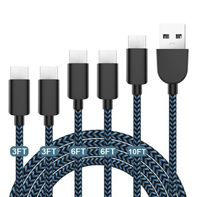 Cable USB A a USB C con trenza de nailon